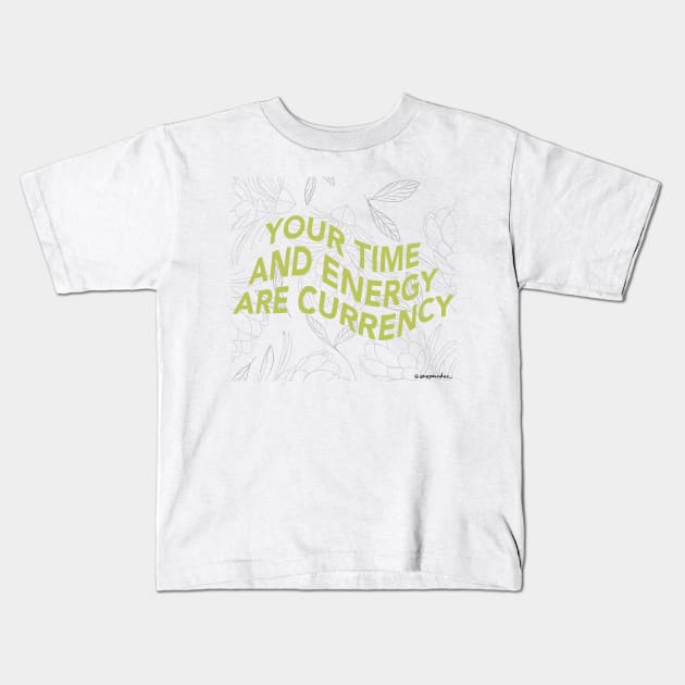 Time and Energy Kids T-Shirt by shopsundae